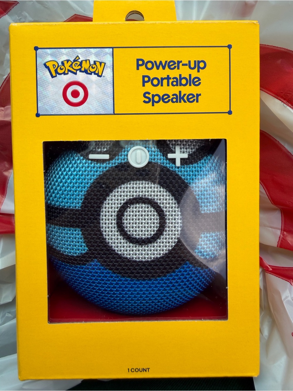Pokemon Blue Poké Ball Power-Up Portable Speaker